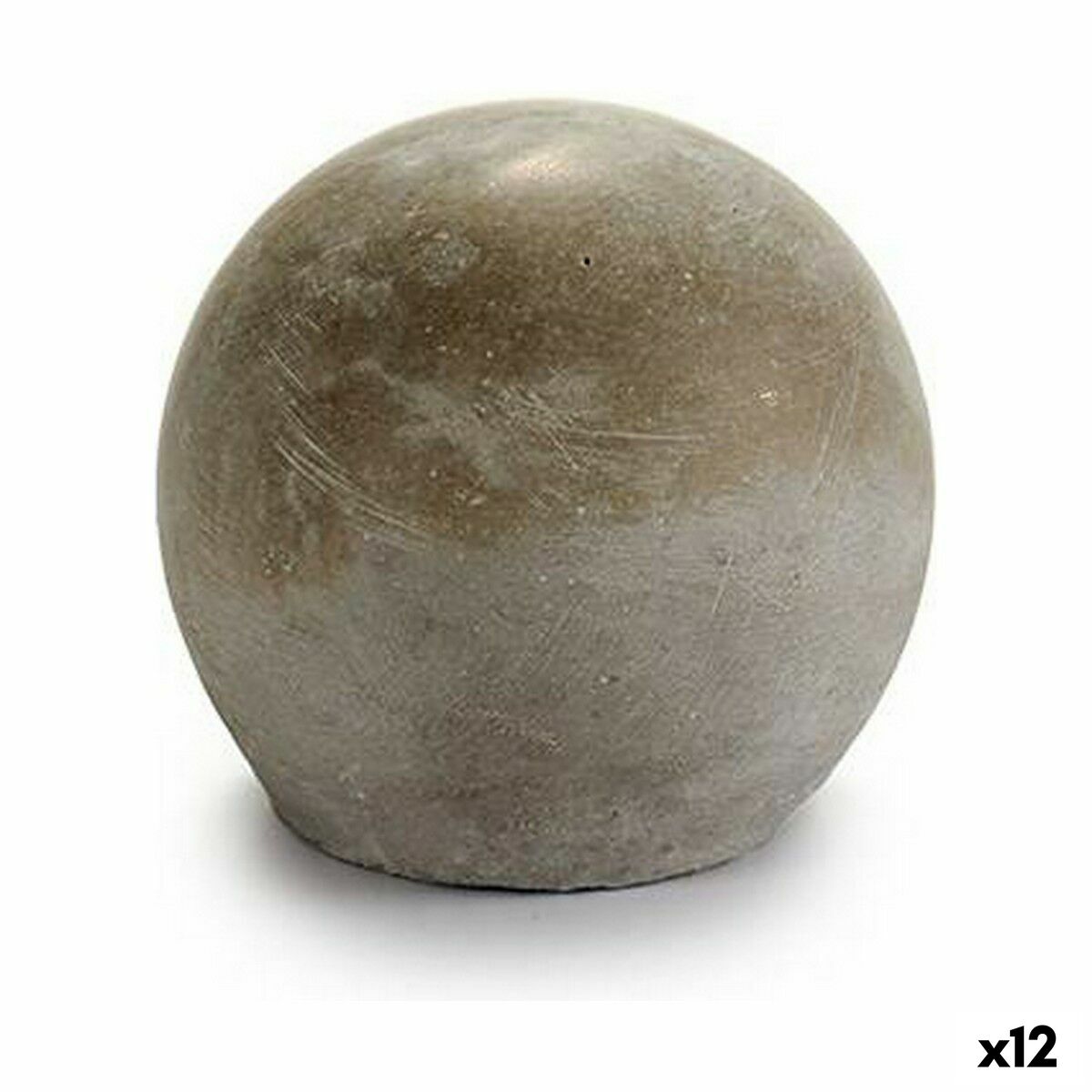 Prydnadsfigur Gift Decor Grå Labda 10 x 10 x 10 cm Cement (12 antal)