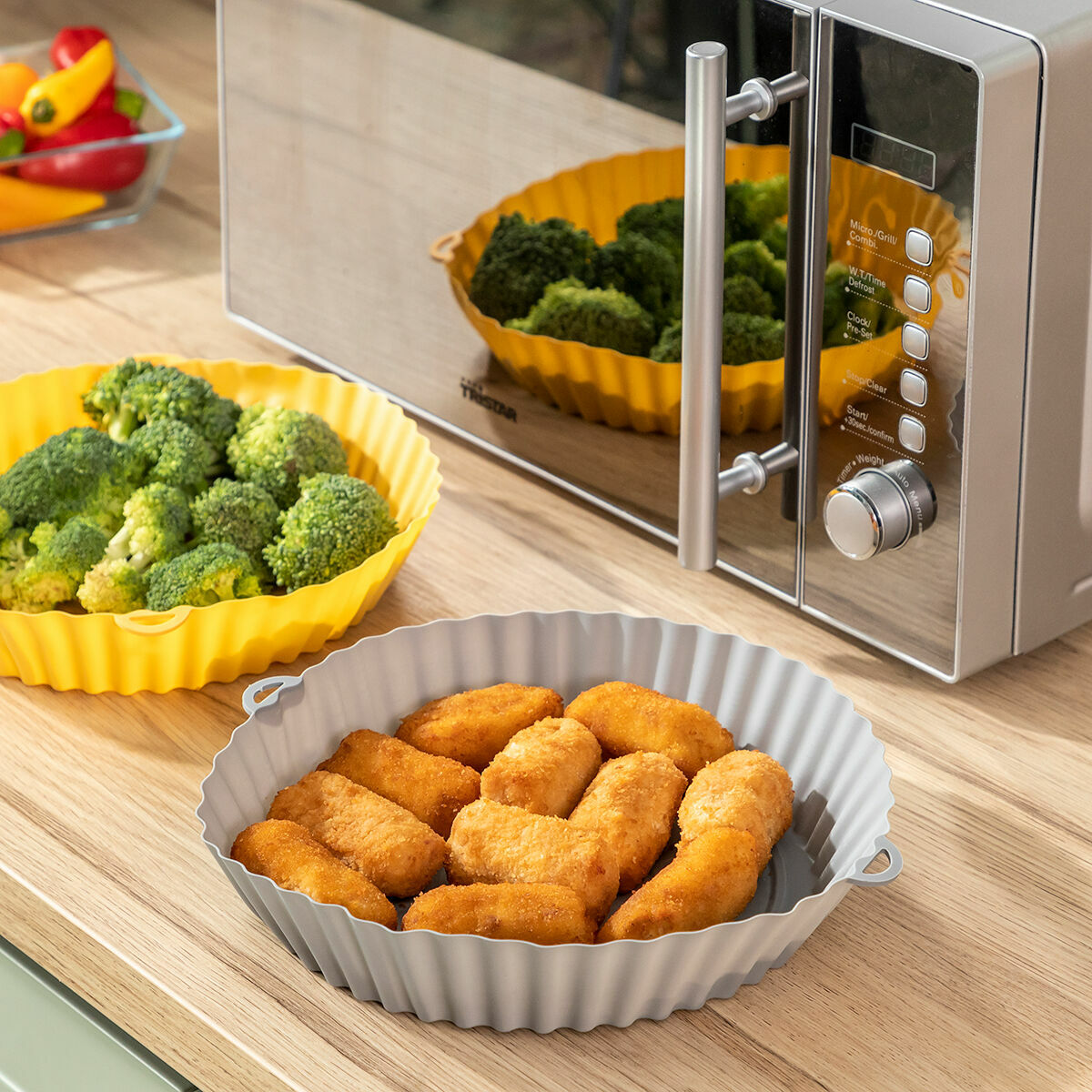 Silikonkorgar med borste för Air-fryer Mollicon InnovaGoods 2 antal - 10
