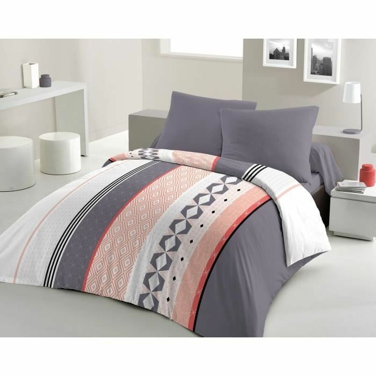 Täckslagsset HOME LINGE PASSION Blå 220 x 240 cm - 3