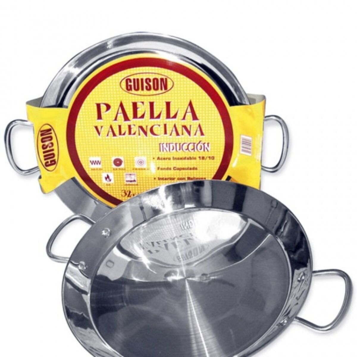 Paellapanna Guison Rostfritt stål Silvrig 3 L (46 cm) (Renoverade C)