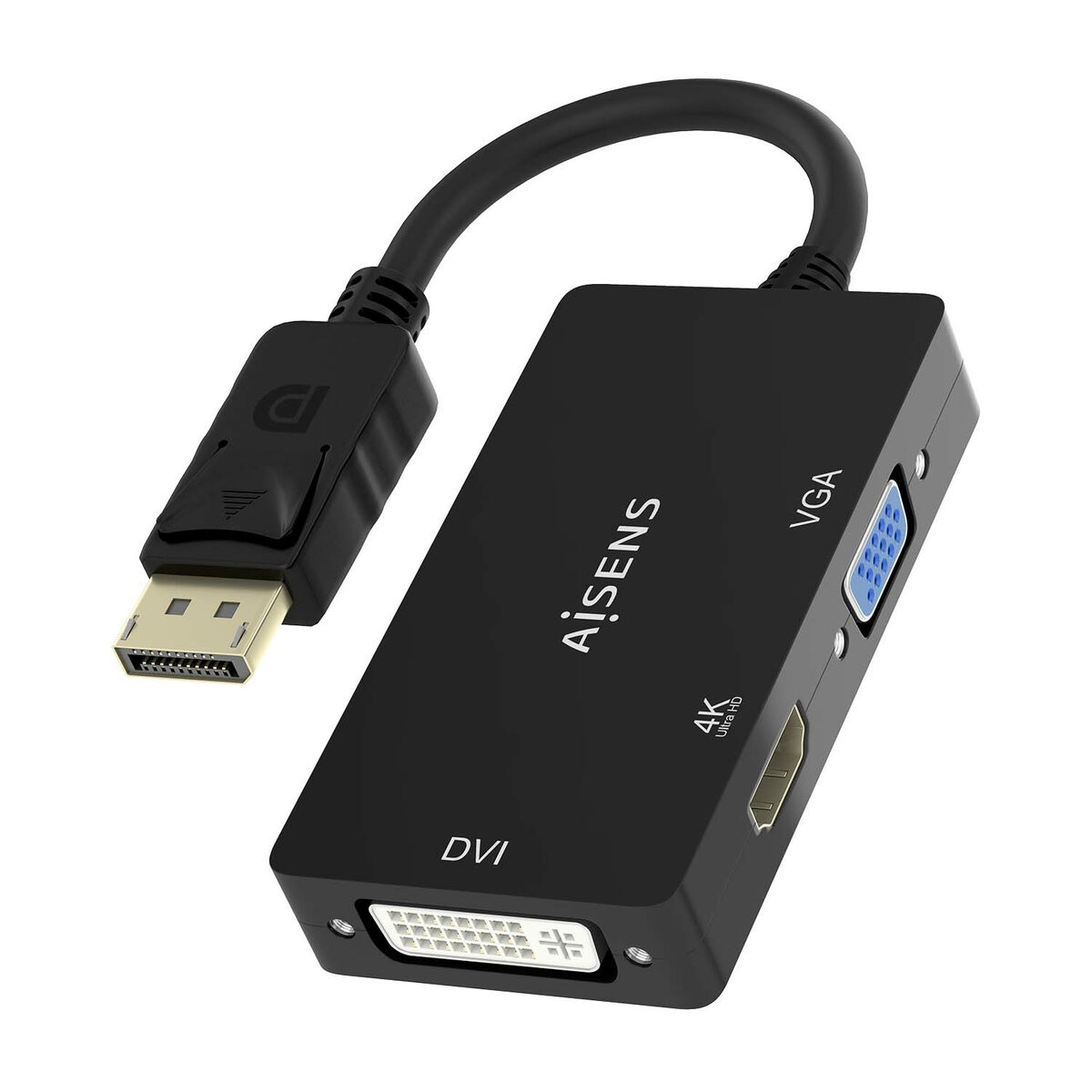 DisplayPort till VGA/ HDMI/ DVI-D Adapter Aisens A125-0861 Svart - 2