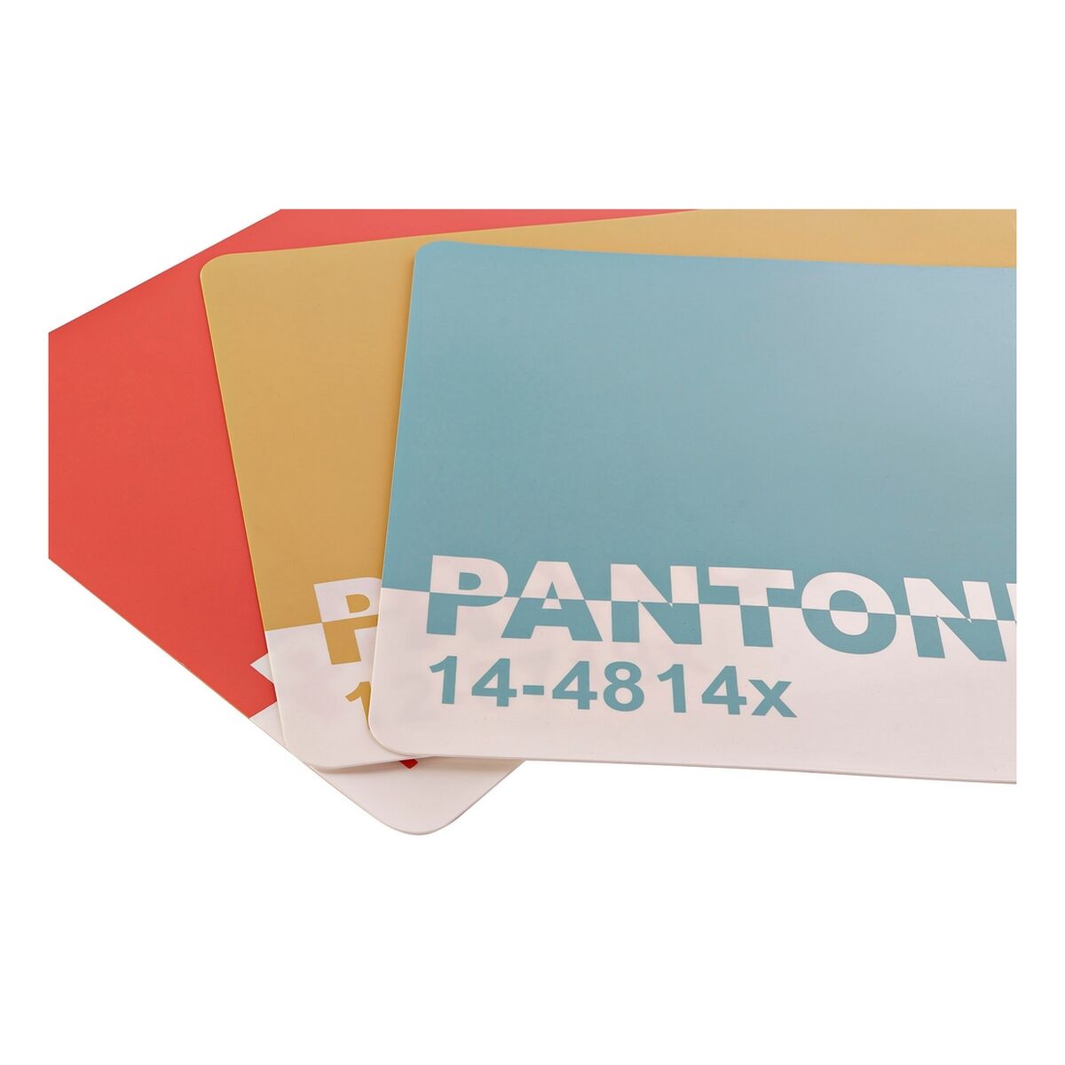 Underlägg DKD Home Decor Pantone Blå Röd Gyllene Gummi 43,5 x 28,5 x 0,5 cm 3 Delar - 2