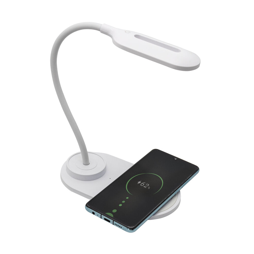 LED-lampa med trådlös laddare för smartphones Denver Electronics LQI-55 Vit 5 W