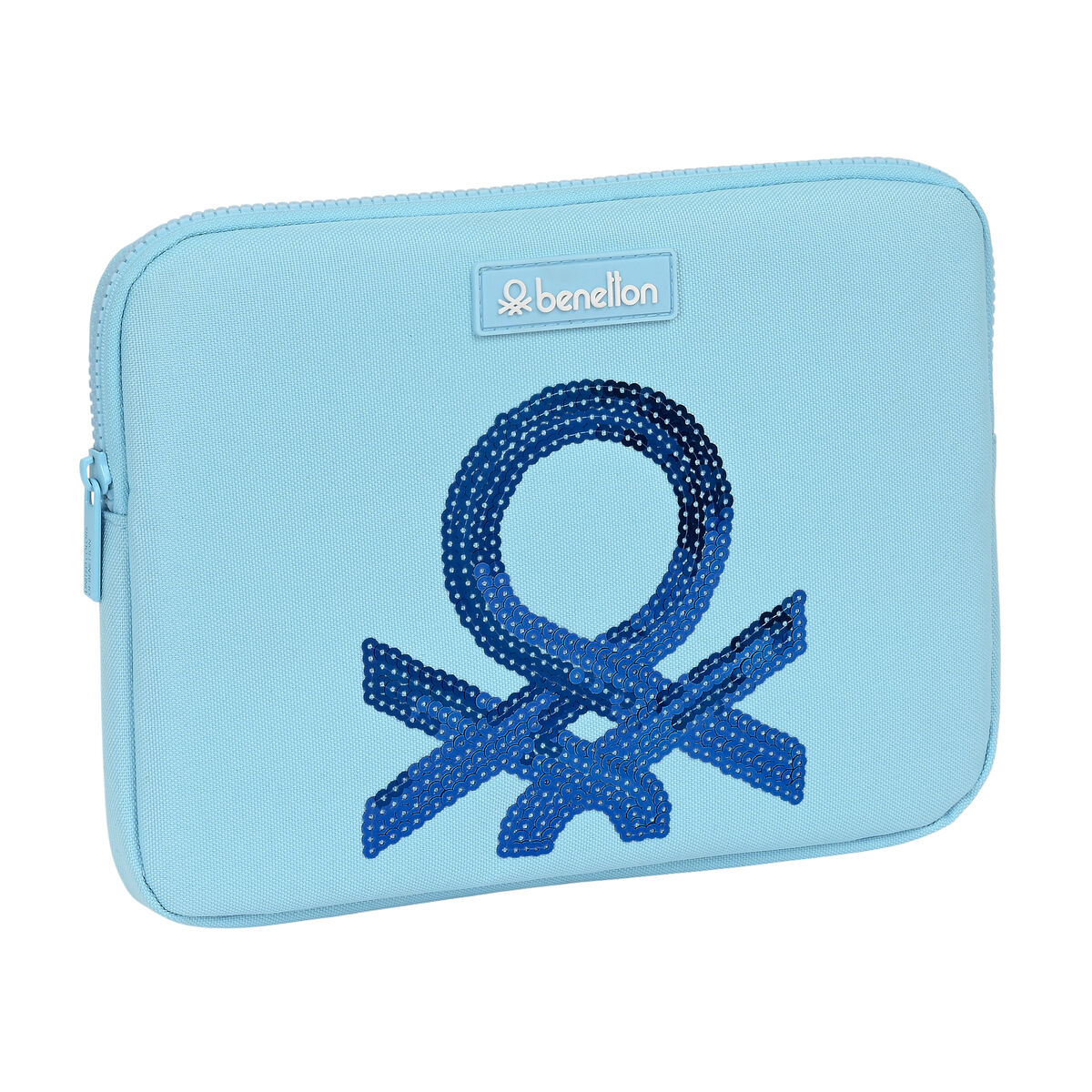Laptopfodral Benetton Sequins Ljusblå (31 x 23 x 2 cm)