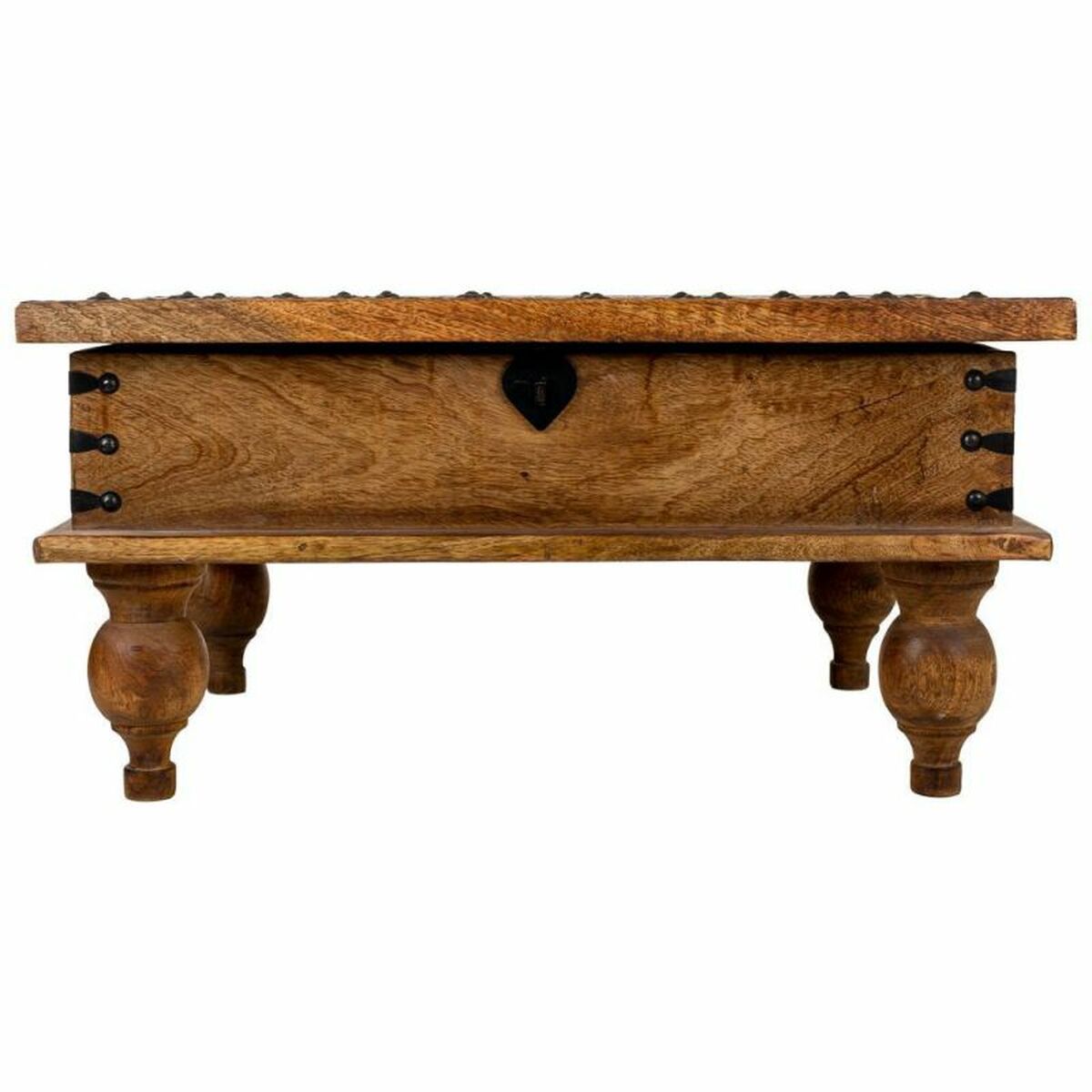 Koffert Alexandra House Living Brun Metall Mangoträ 40 x 30 x 60 cm Traditionell stil - 2