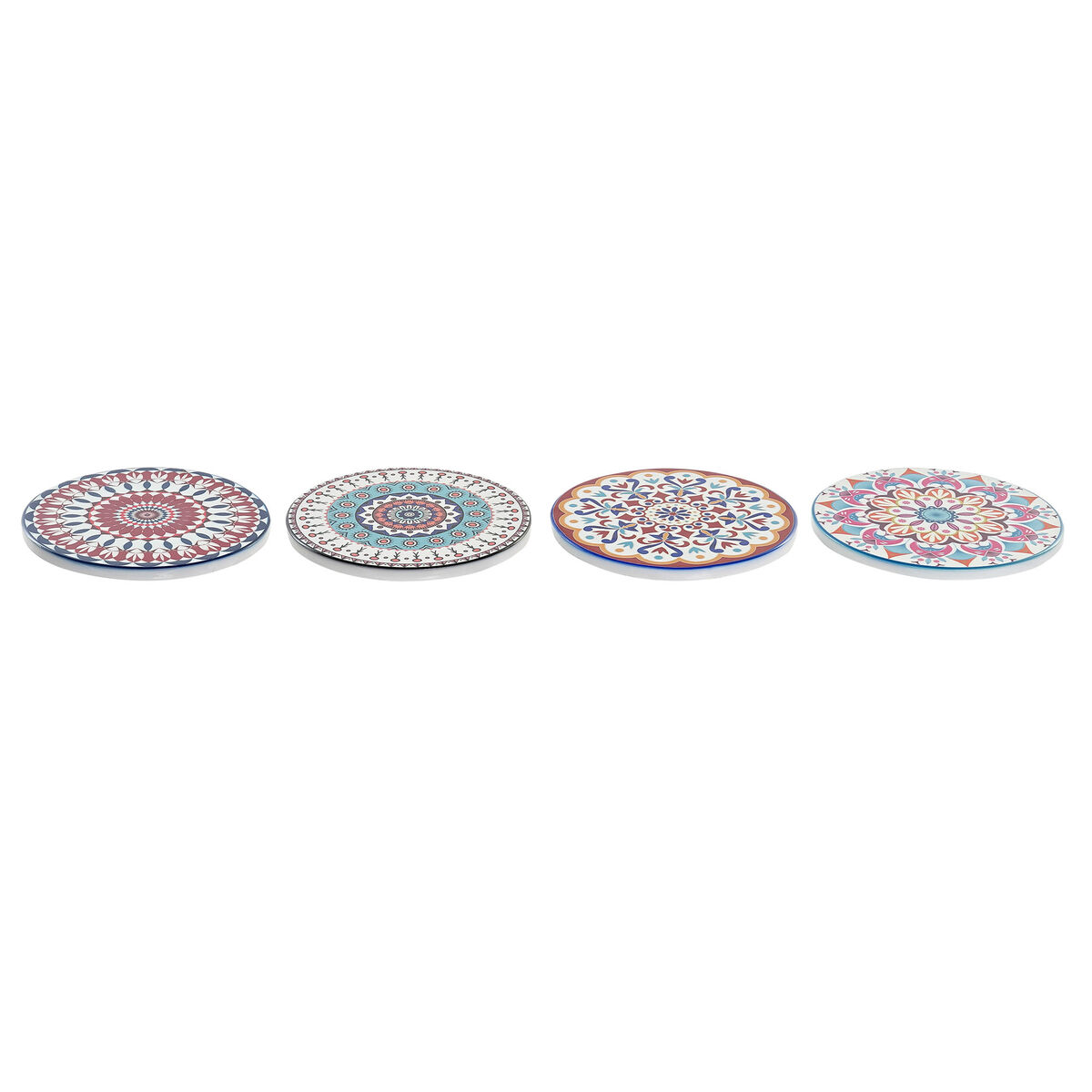 Underlägg DKD Home Decor Mandala 4 antal (10,8 x 10,8 x 0,7 cm) - 3
