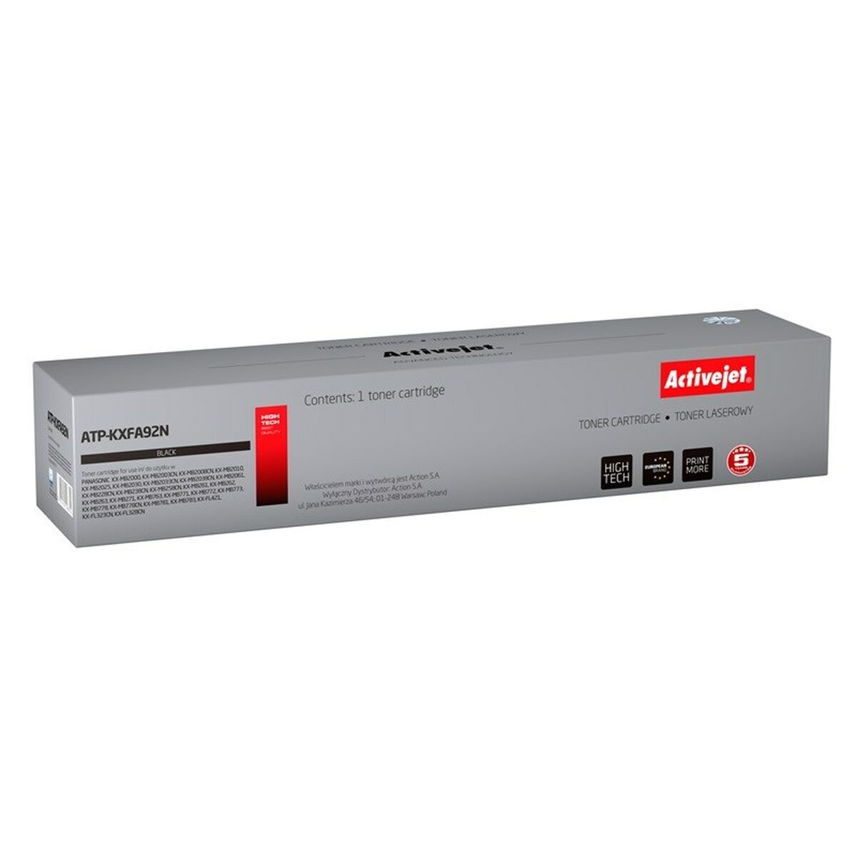Kompatibel Toner Activejet ATP-KXFA92N Svart