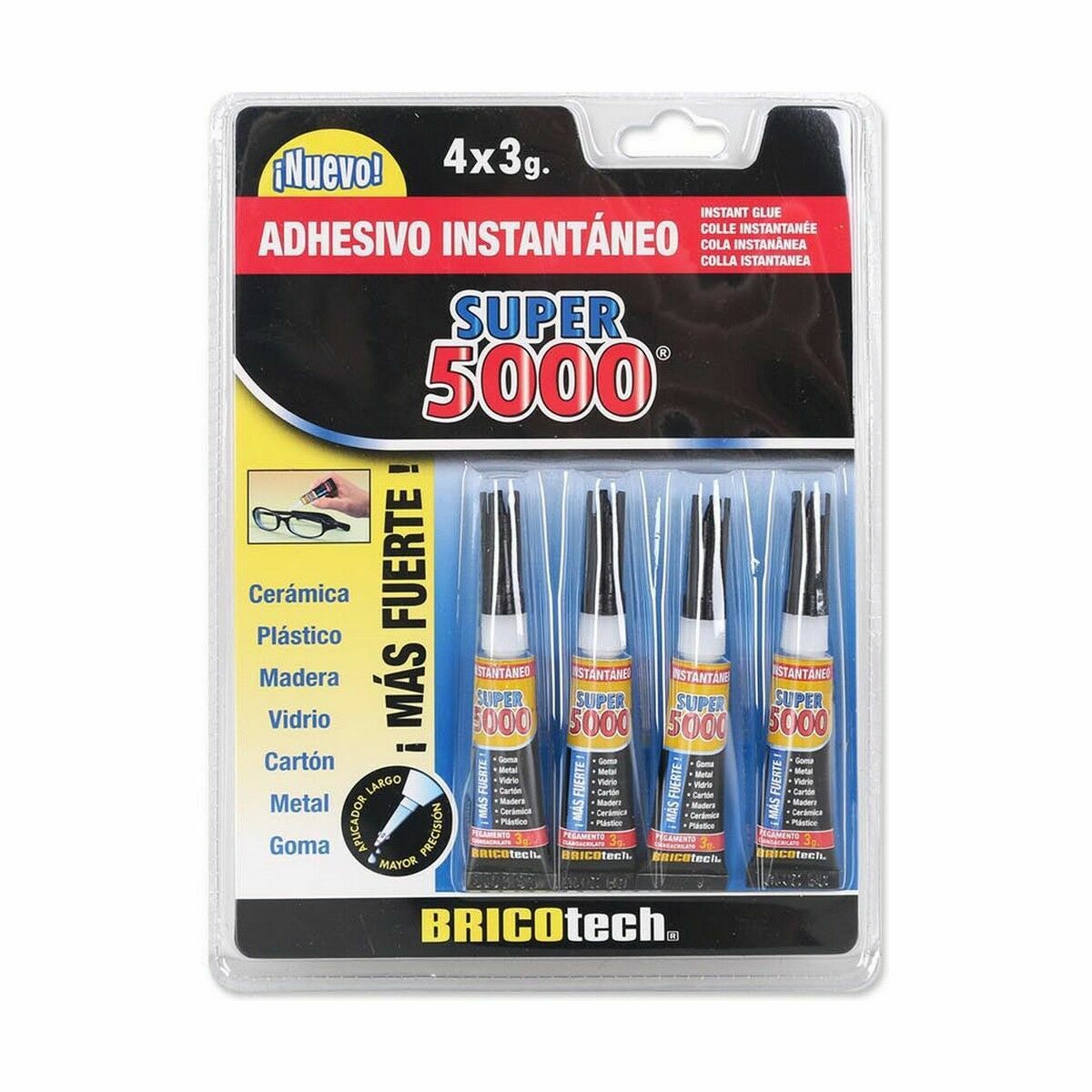Omedelbar vidhäftning Bricotech Super 5000 3 g (24 antal) - 2