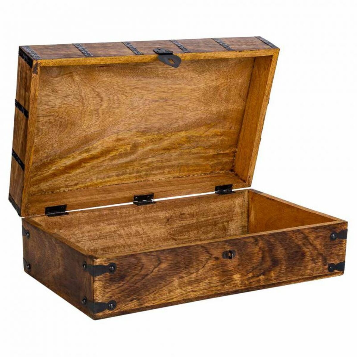 Koffert Alexandra House Living Brun Metall Mangoträ 20 x 12 x 38 cm Traditionell stil - 4