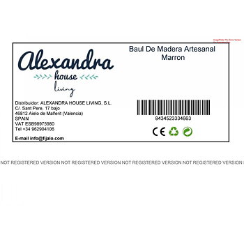 Koffert Alexandra House Living Brun Metall Mangoträ 20 x 12 x 38 cm Traditionell stil