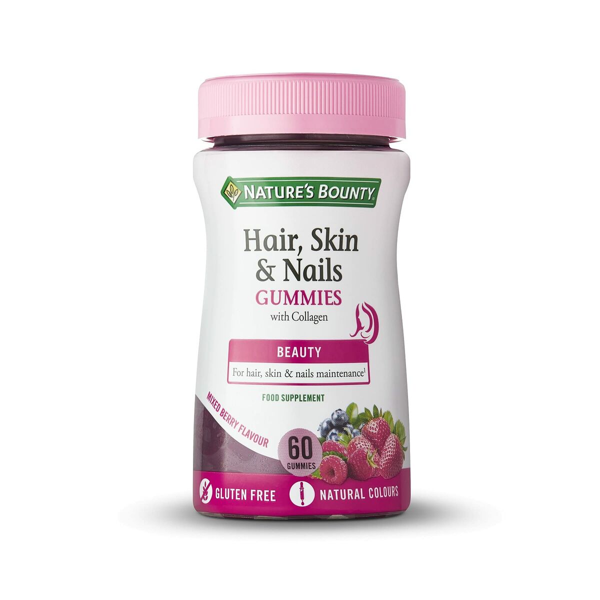 Kosttillskott Nature's Bounty Skin Nails Gummies tandkött Kollagen 60 antal