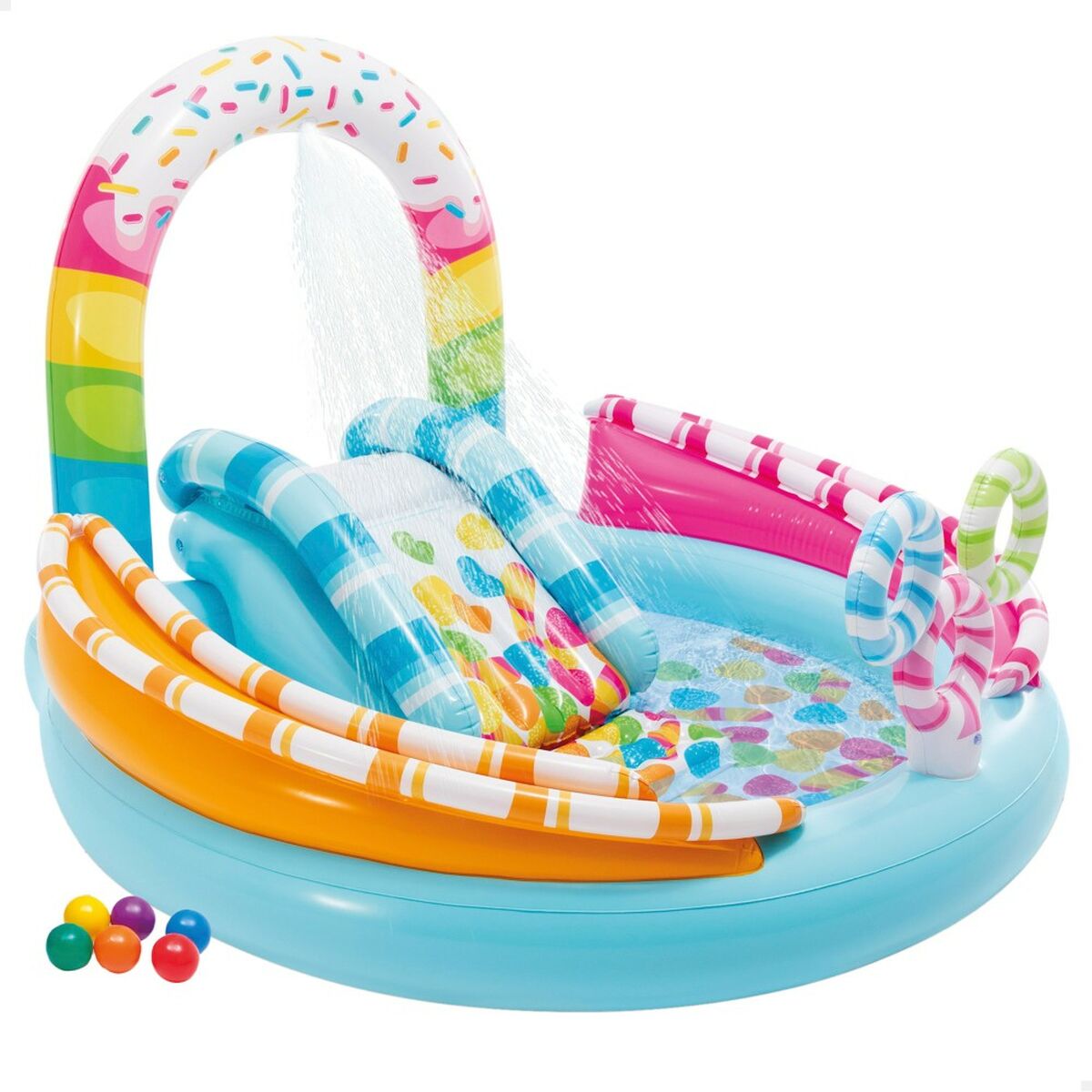 Uppblåsbar plaskpool för barn Intex Godis 165 L 170 x 122 x 168 cm (2 antal) - 7