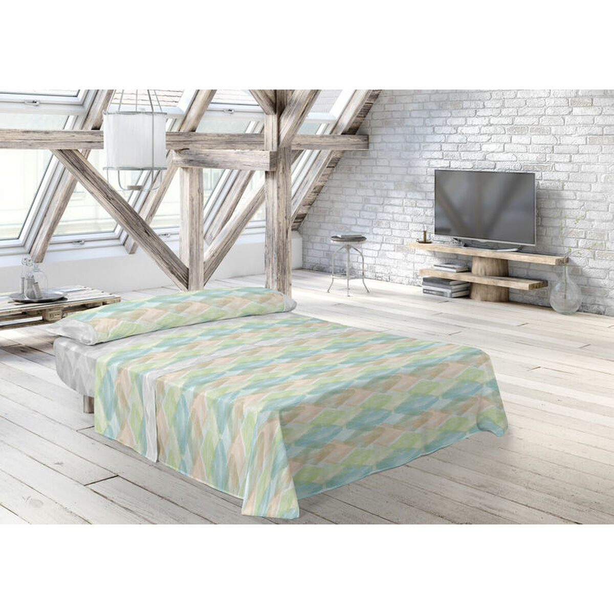 Bäddset Pierre Cardin CRES Grön Säng 180 - 2