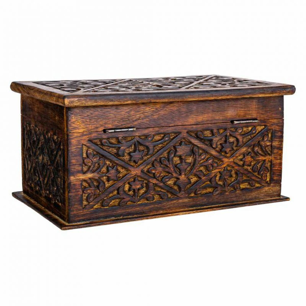 Koffert Alexandra House Living Brun Mangoträ 15 x 15 x 26 cm Traditionell stil - 5