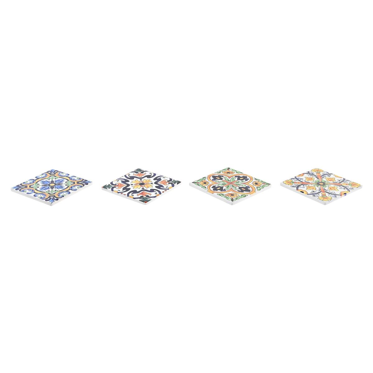 Underlägg DKD Home Decor Kakel 4 antal (10,8 x 10,8 x 0,7 cm) - 2