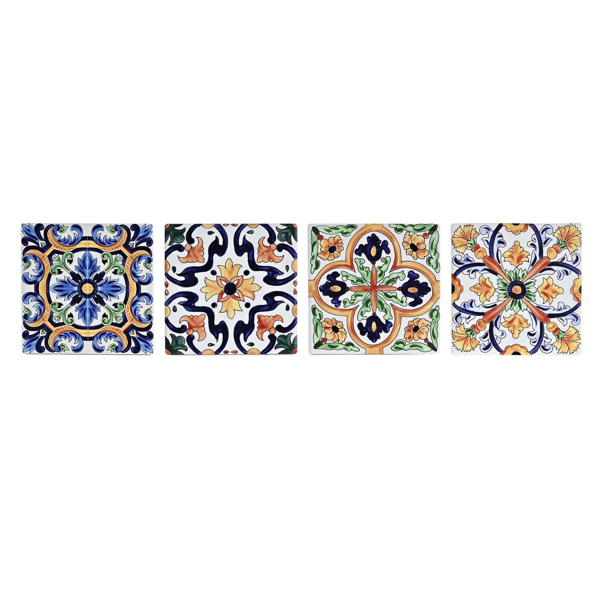 Underlägg DKD Home Decor Kakel 4 antal (10,8 x 10,8 x 0,7 cm) - 3