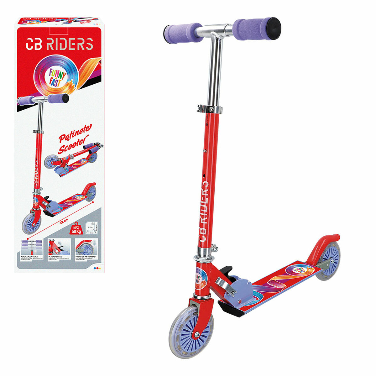 Sparkcykel Colorbaby Röd 6 antal - 5