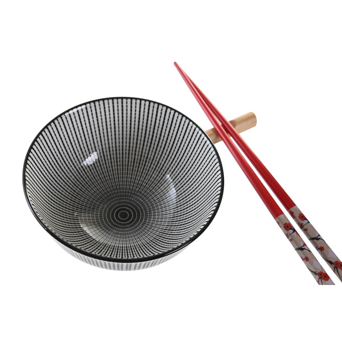 Sushiset DKD Home Decor 30 x 21 x 7 cm Svart Stengods Orientalisk (6 Delar) - 8