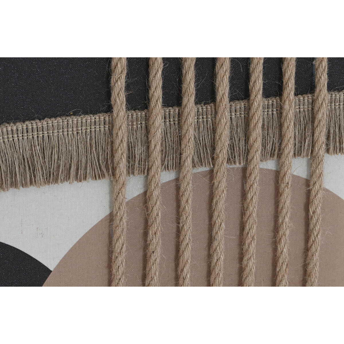 Kanvas Home ESPRIT Vit Brun Svart Naturell Boho 63 x 4,3 x 93 cm (2 antal) - 3