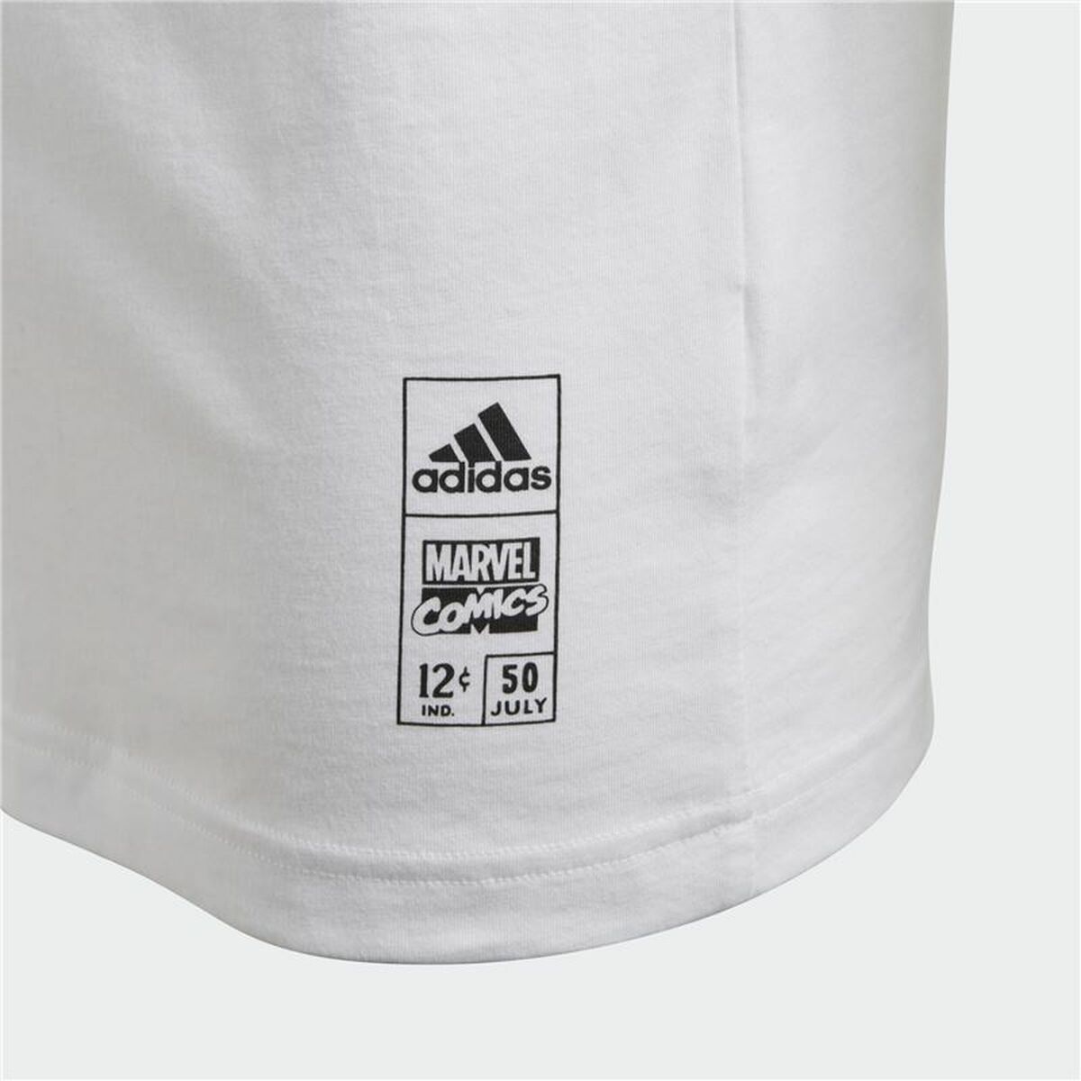 T-shirt med kortärm Barn Adidas Sportswear Iron Man Graphic Vit - 4