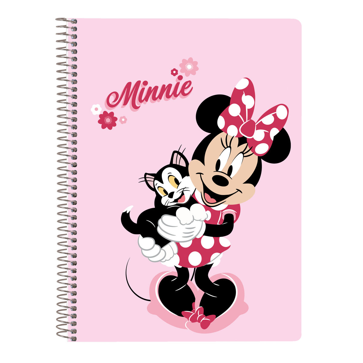Bok med ringar Minnie Mouse Naive Rosa 80 Blad