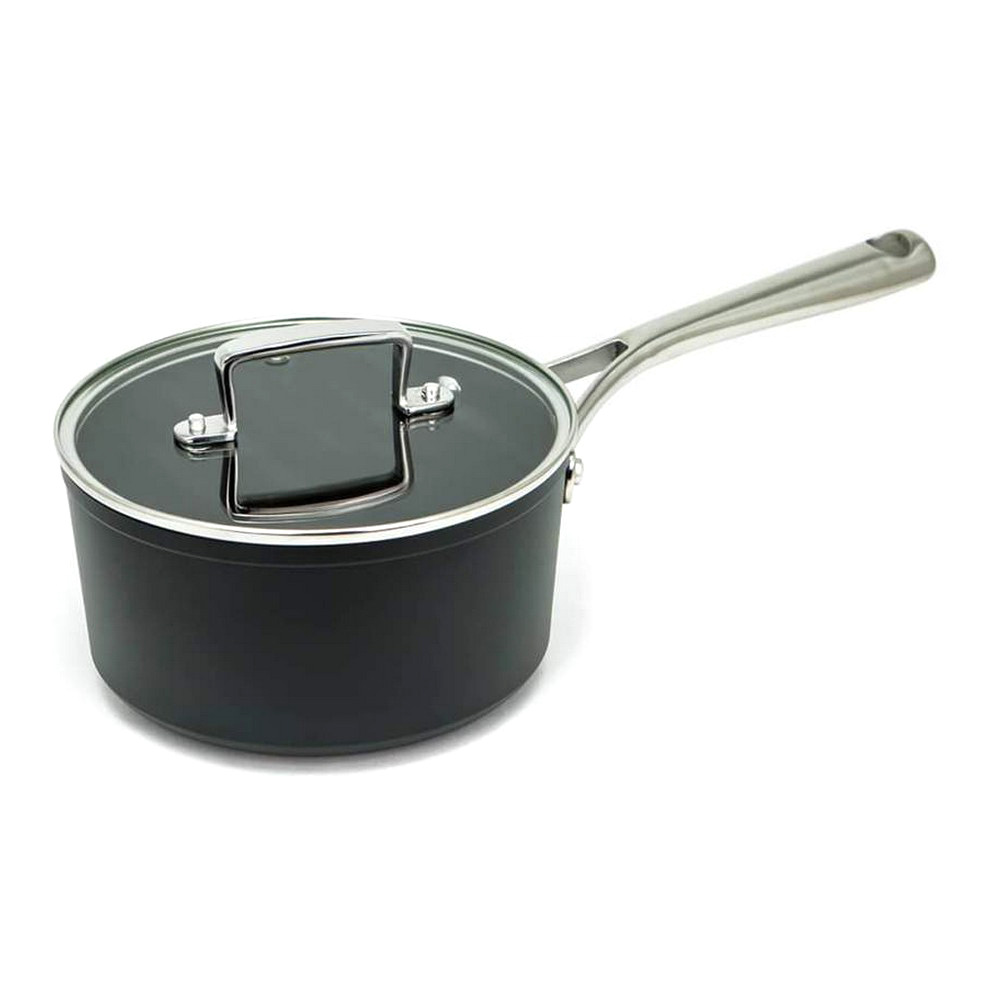 Kastrull med lock Amercook Svart Terrakota n Rostfritt stål Aluminium Ugn (Ø 18 cm)