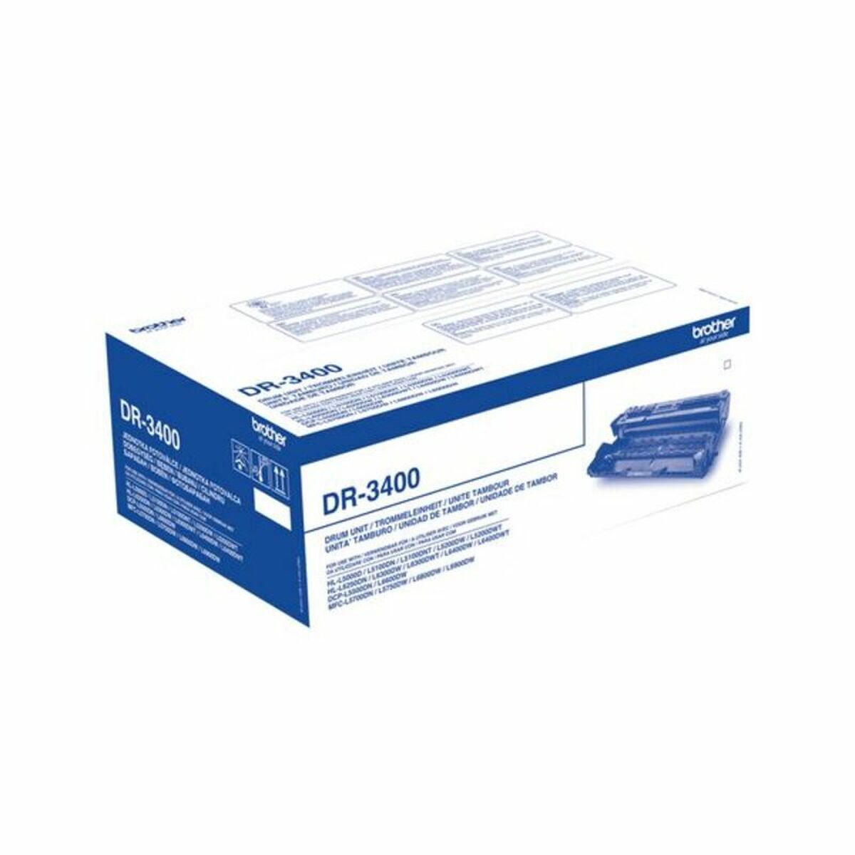 Trumma Brother DR3400 Svart Vit/Svart - 2
