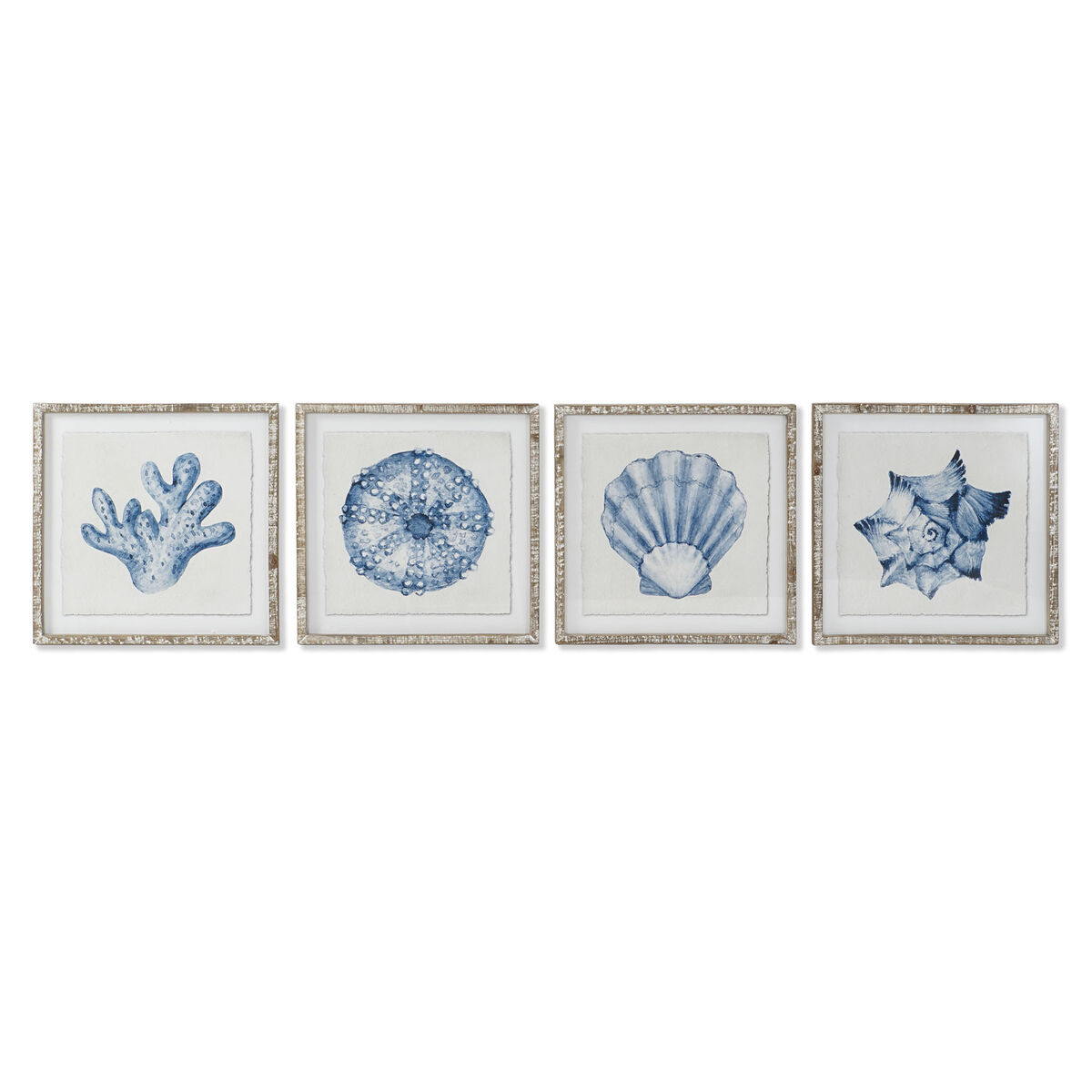 Tavla Home ESPRIT Korall Medelhavs 50 x 2,5 x 50 cm (4 antal)