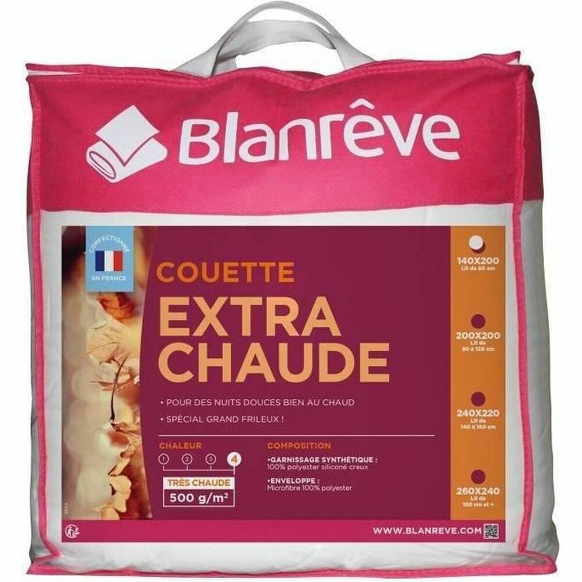 Täcke Blanreve 500 g/m² Vit 140 x 200 cm - 4