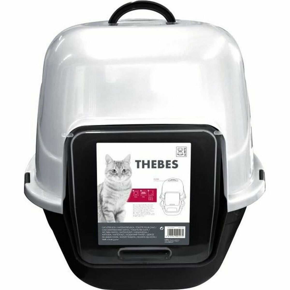 Djurhållare MPETS 62 x 53 x 58 cm Vit Vit/Svart Plast - 4
