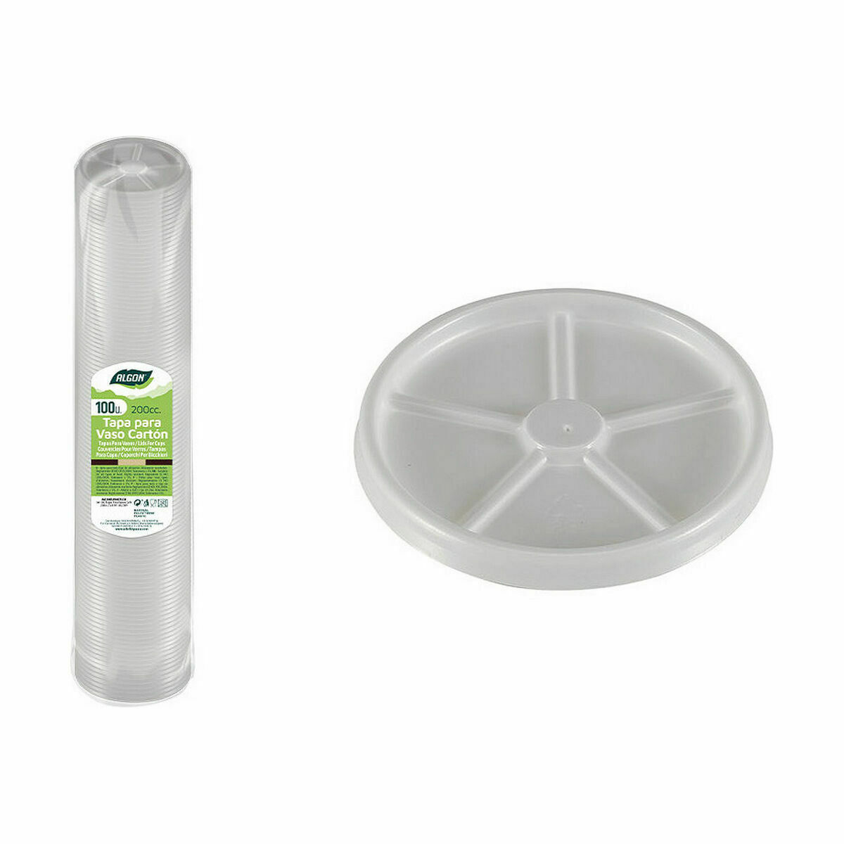 Set med lock för glas Algon Kaffe/ Café 100 Delar 200 ml (20 antal) - 4