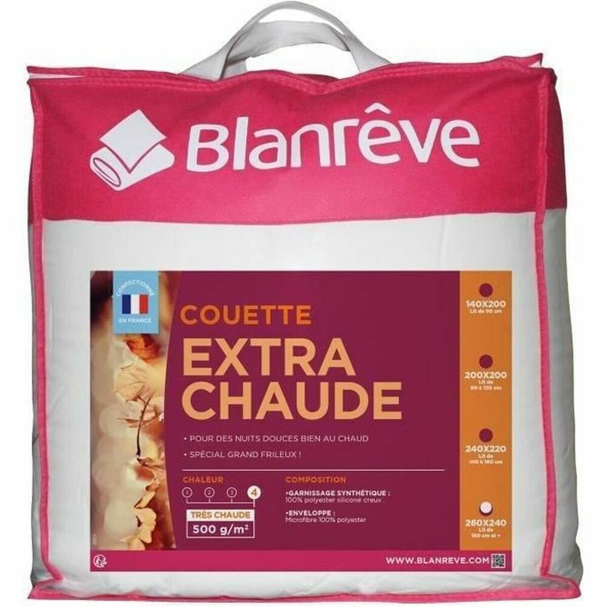 Täcke Blanreve Vit 500 g/m² 240 x 260 cm - 4