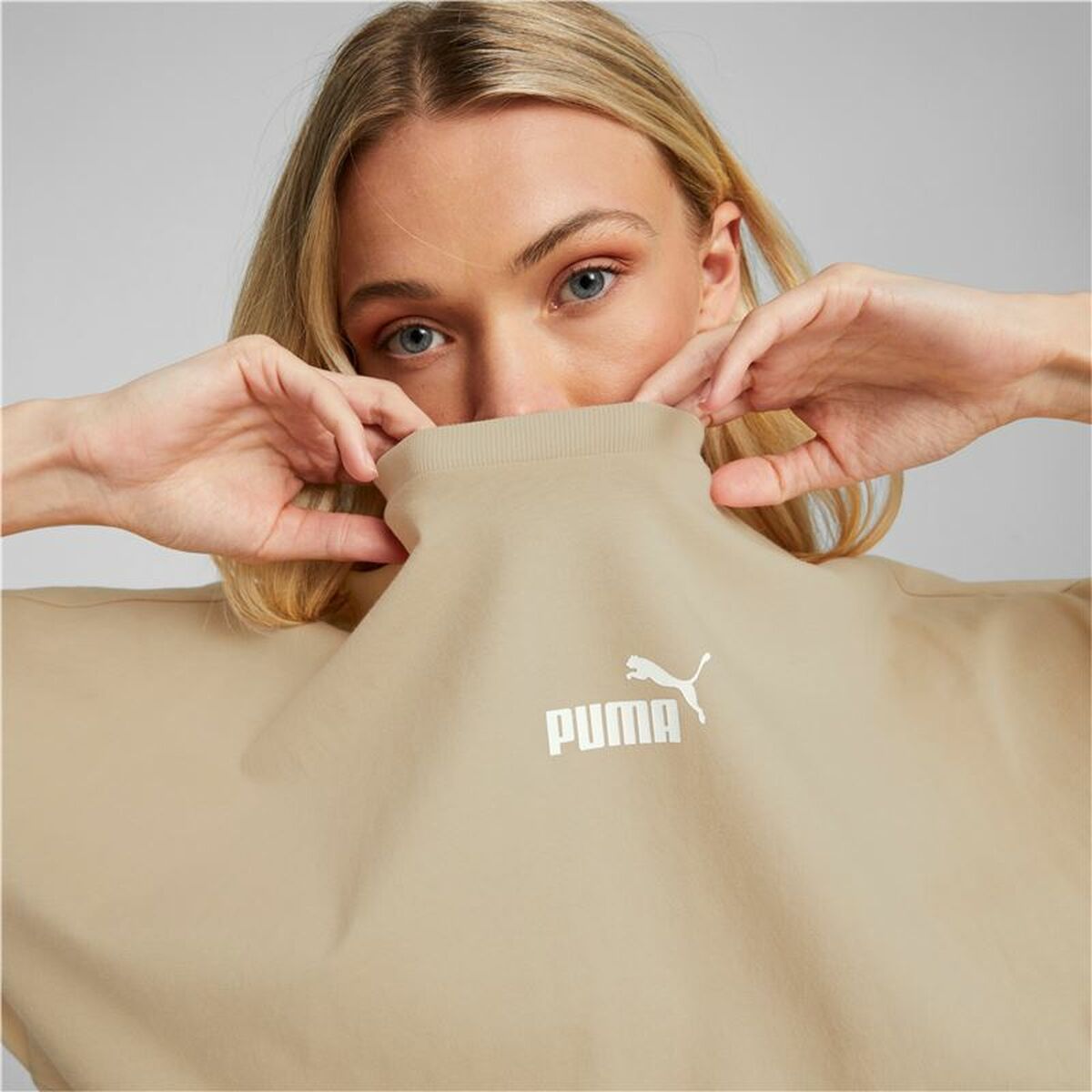 T-shirt med kortärm Dam Puma Colorblock Beige - 6
