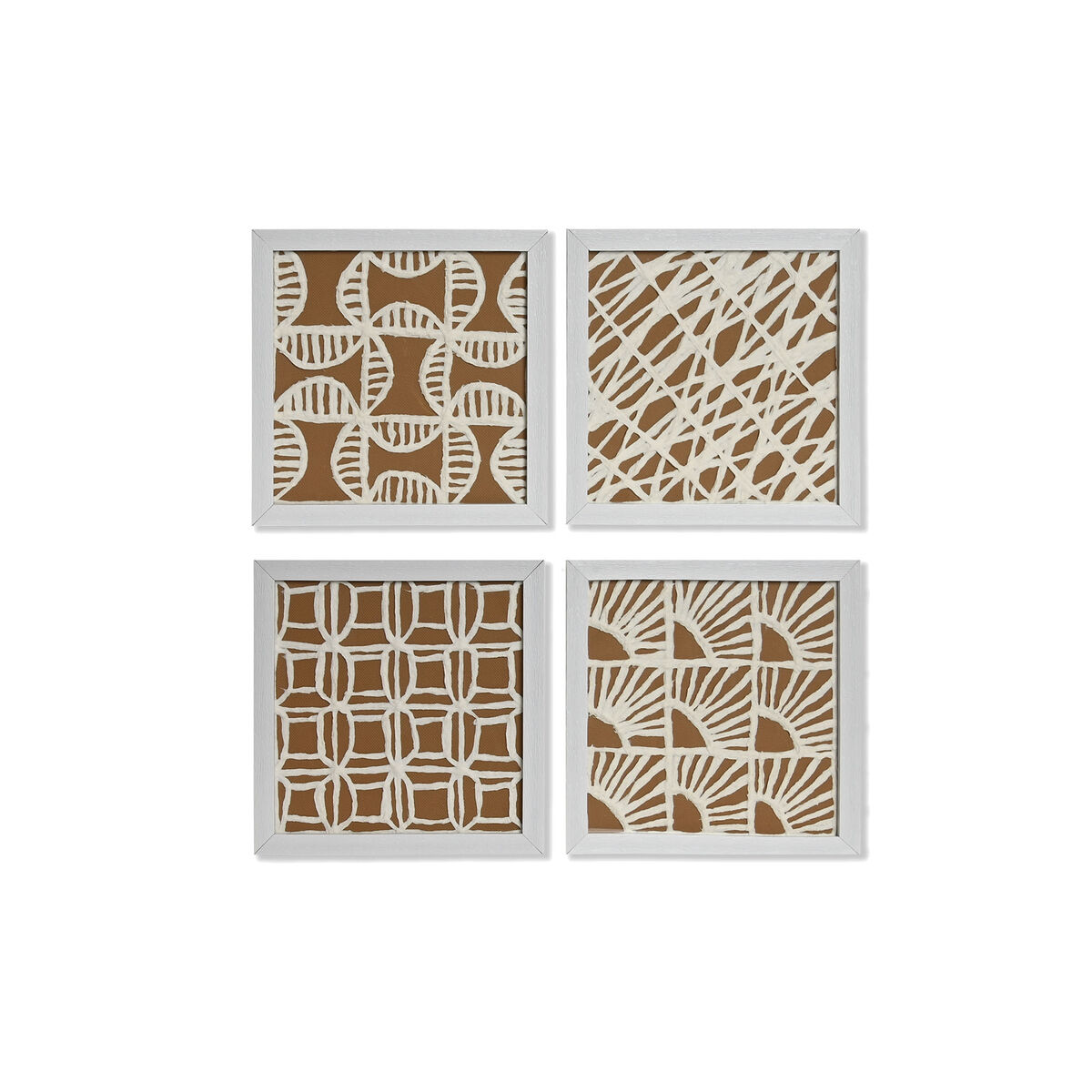 4-ramsset Home ESPRIT Papper Glas 22 x 2 x 22 cm