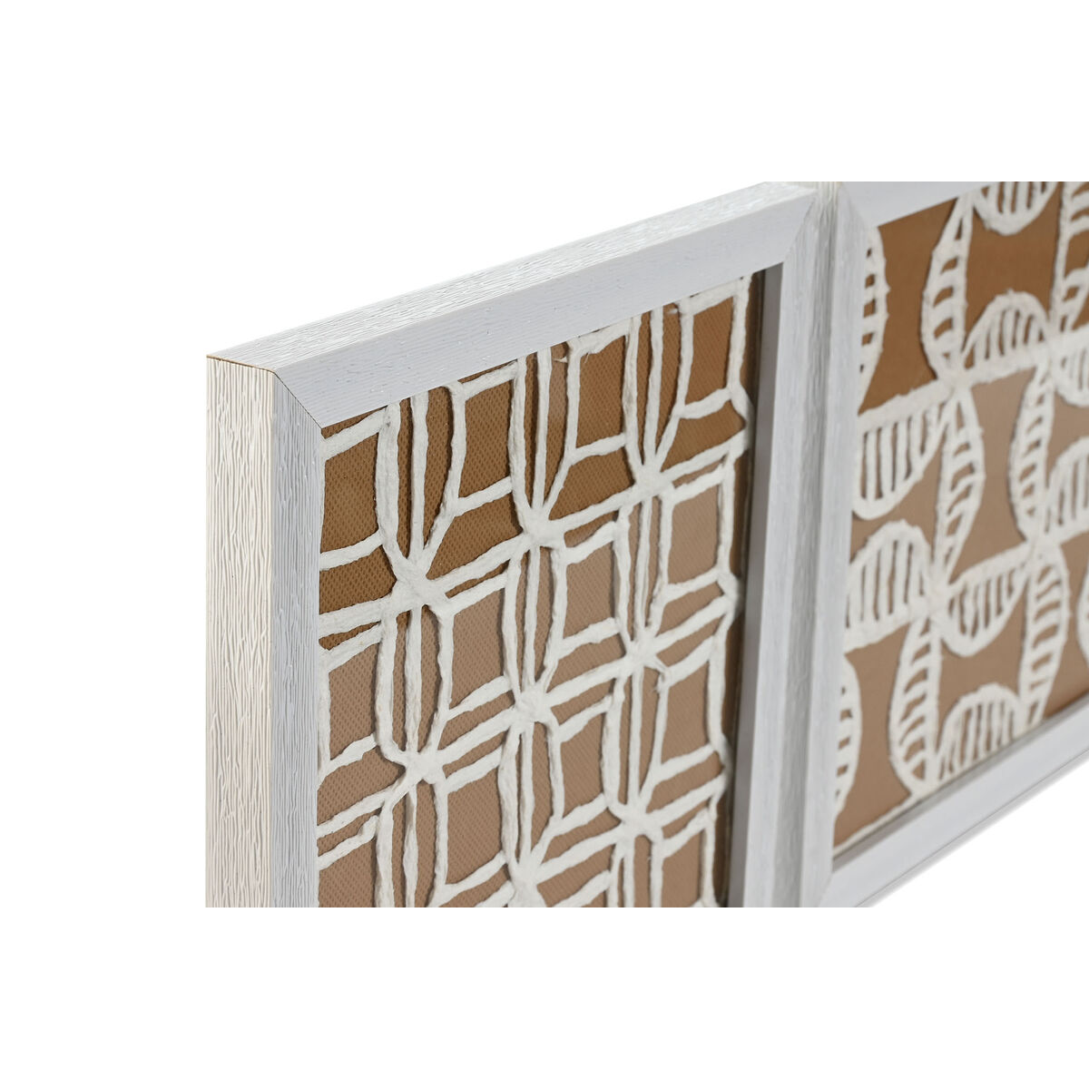 4-ramsset Home ESPRIT Papper Glas 22 x 2 x 22 cm - 2