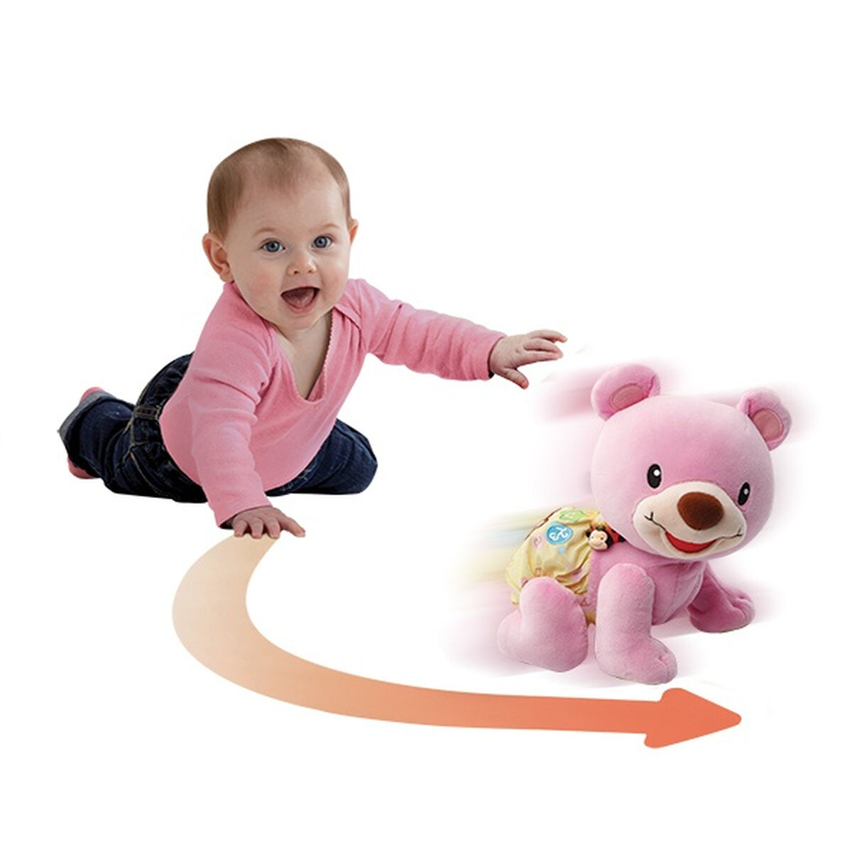 Mjukisleksak Vtech Baby Bear, 1,2,3 Follow Me Musik Rosa - 7