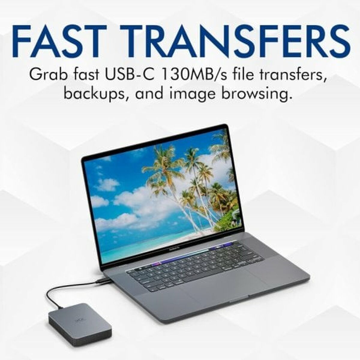 Extern Hårddisk LaCie 2 TB Grå - 5