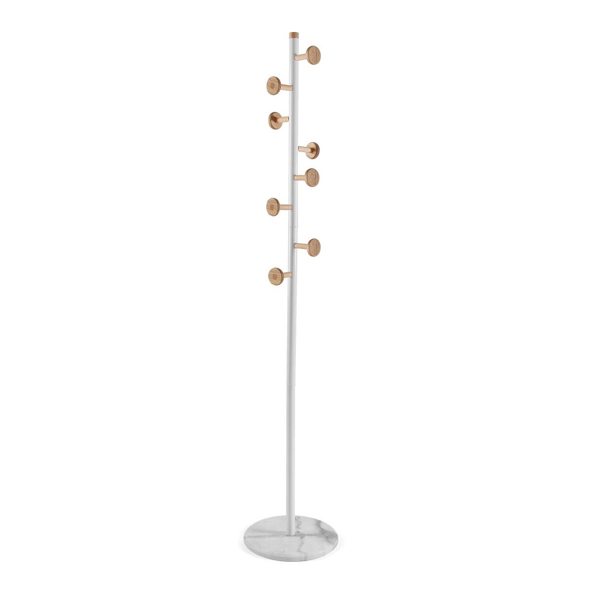 Klädhängare Versa Vit Trä Metall 34,5 x 180 x 34,5 cm