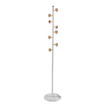 Klädhängare Versa Vit Trä Metall 34,5 x 180 x 34,5 cm