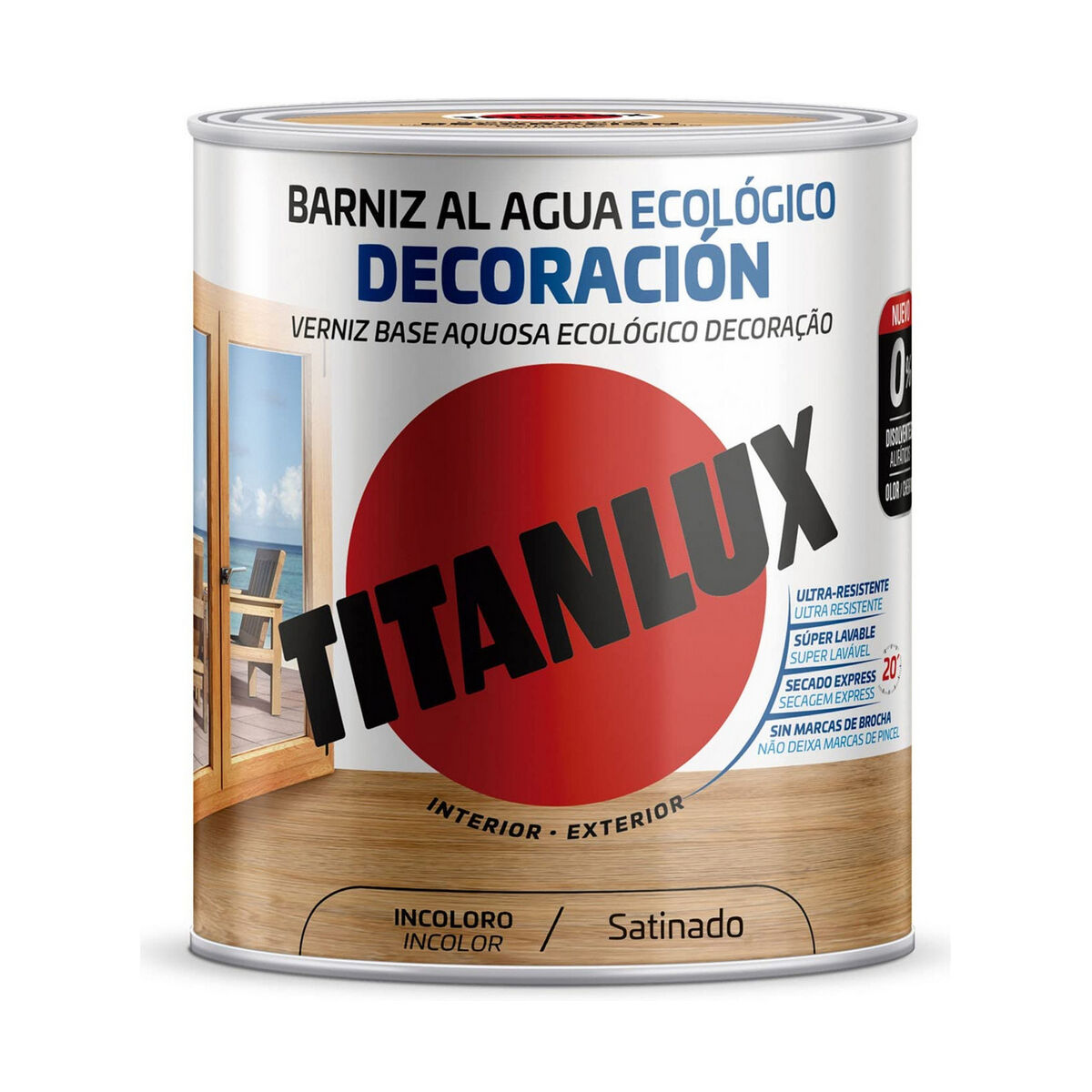Vattenbaserat lack Titanlux m21100014 Ekologisk 250 ml Ofärgad Satinfinish
