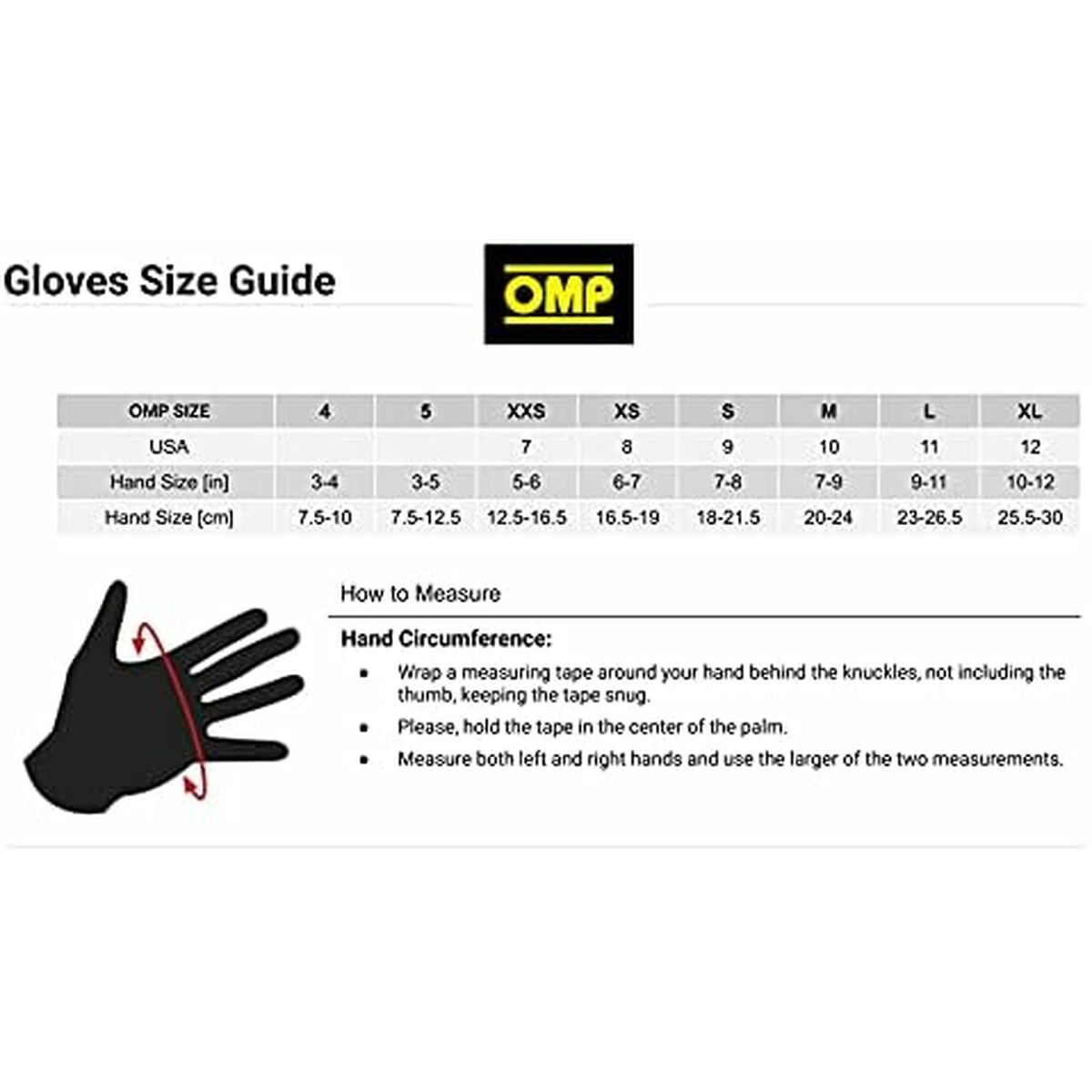 Handskar OMP TECNICA Svart XL FIA 8856-2018 (1 antal) - 4