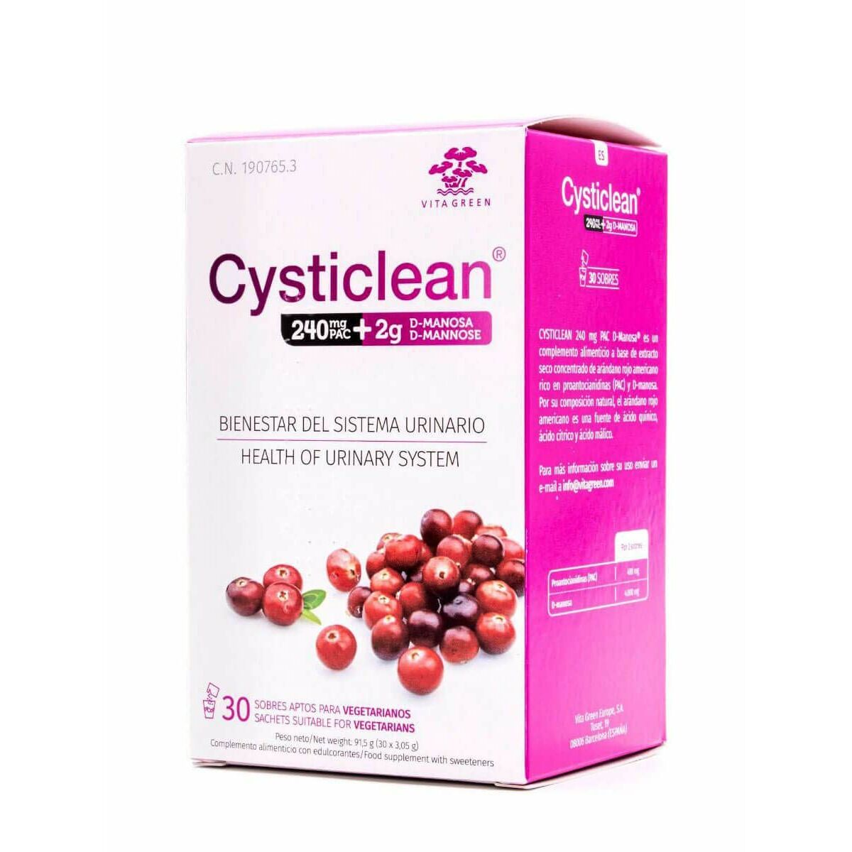 Multi-näringsämnen CYSTICLEAN CYSTICLEAN D-MANOSA 30 antal