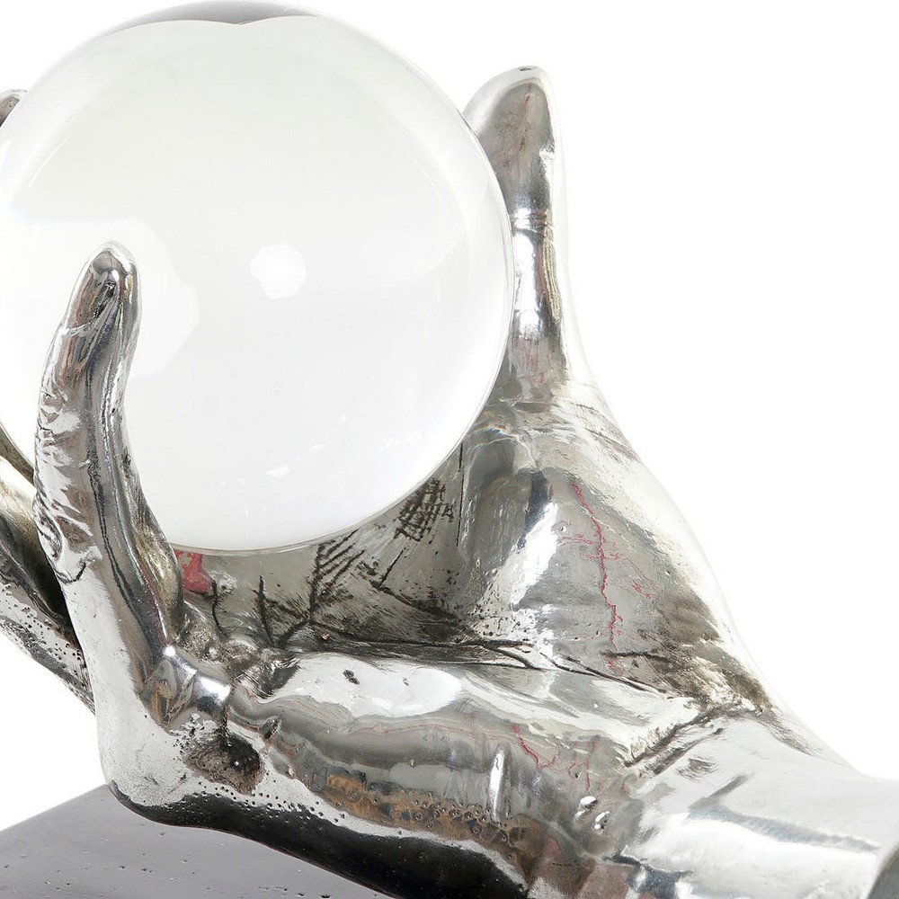 Prydnadsfigur DKD Home Decor Gyllene Silvrig Hand 50 ml 20 x 14 x 18 cm (2 antal) - 5