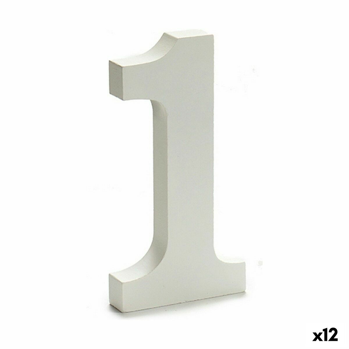 Siffror Pincello 1 Vit 1,8 x 21 x 17 cm (12 antal)