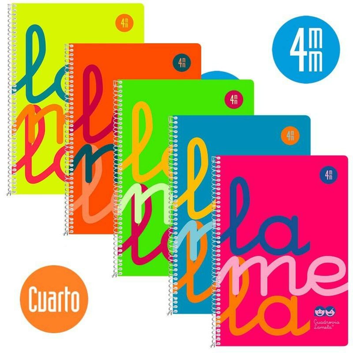 Anteckningsbok Lamela Multicolour Vit Quarto 80 Blad - 8