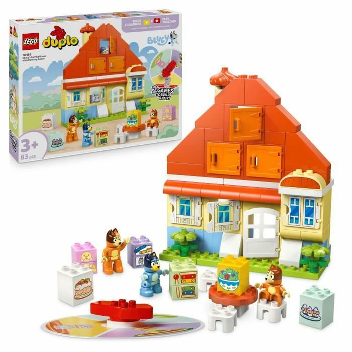 Byggsats Lego DUPLO 10459 Bluey's Family House with Memory 83 Delar