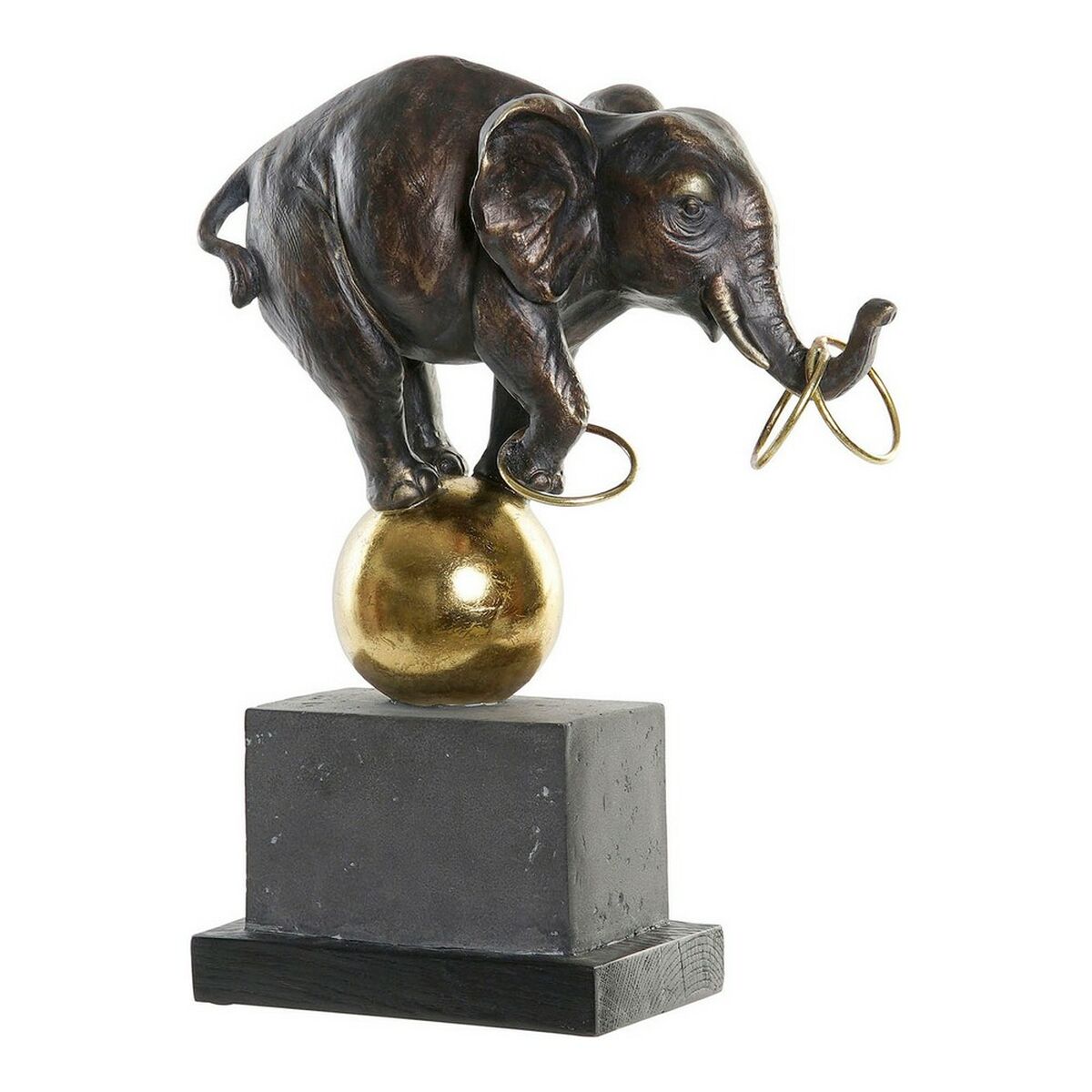 Prydnadsfigur DKD Home Decor Svart Gyllene Elefant Modern 31 x 13 x 41 cm - 7