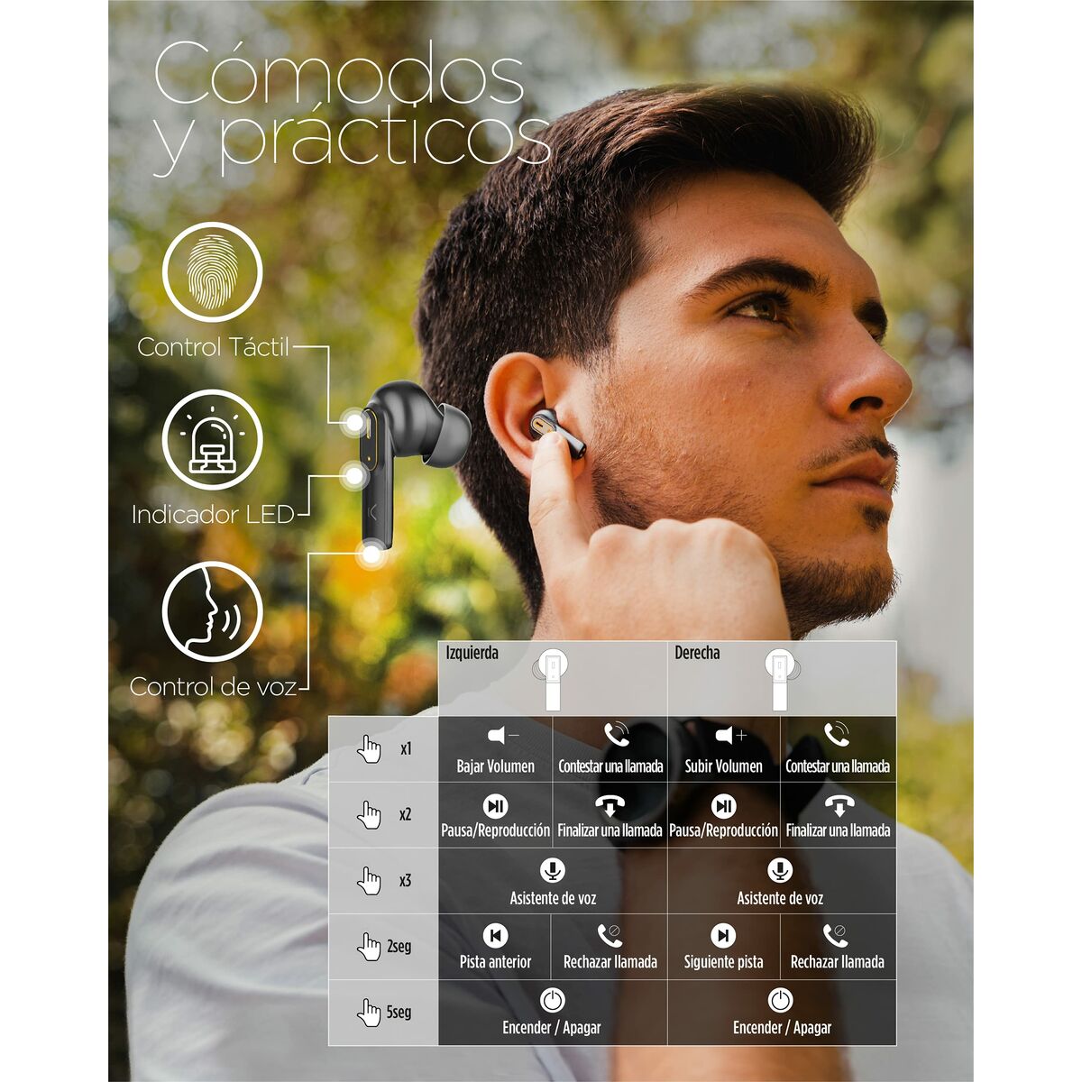 Bluetooth Hörlurar KSIX Spark - 7