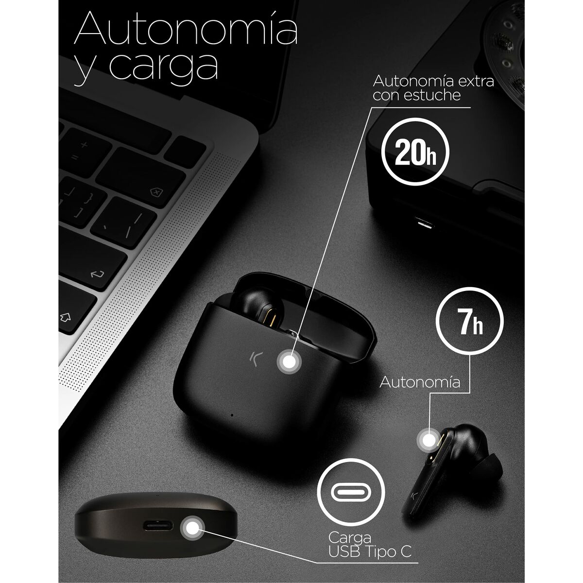 Bluetooth Hörlurar KSIX Spark - 11