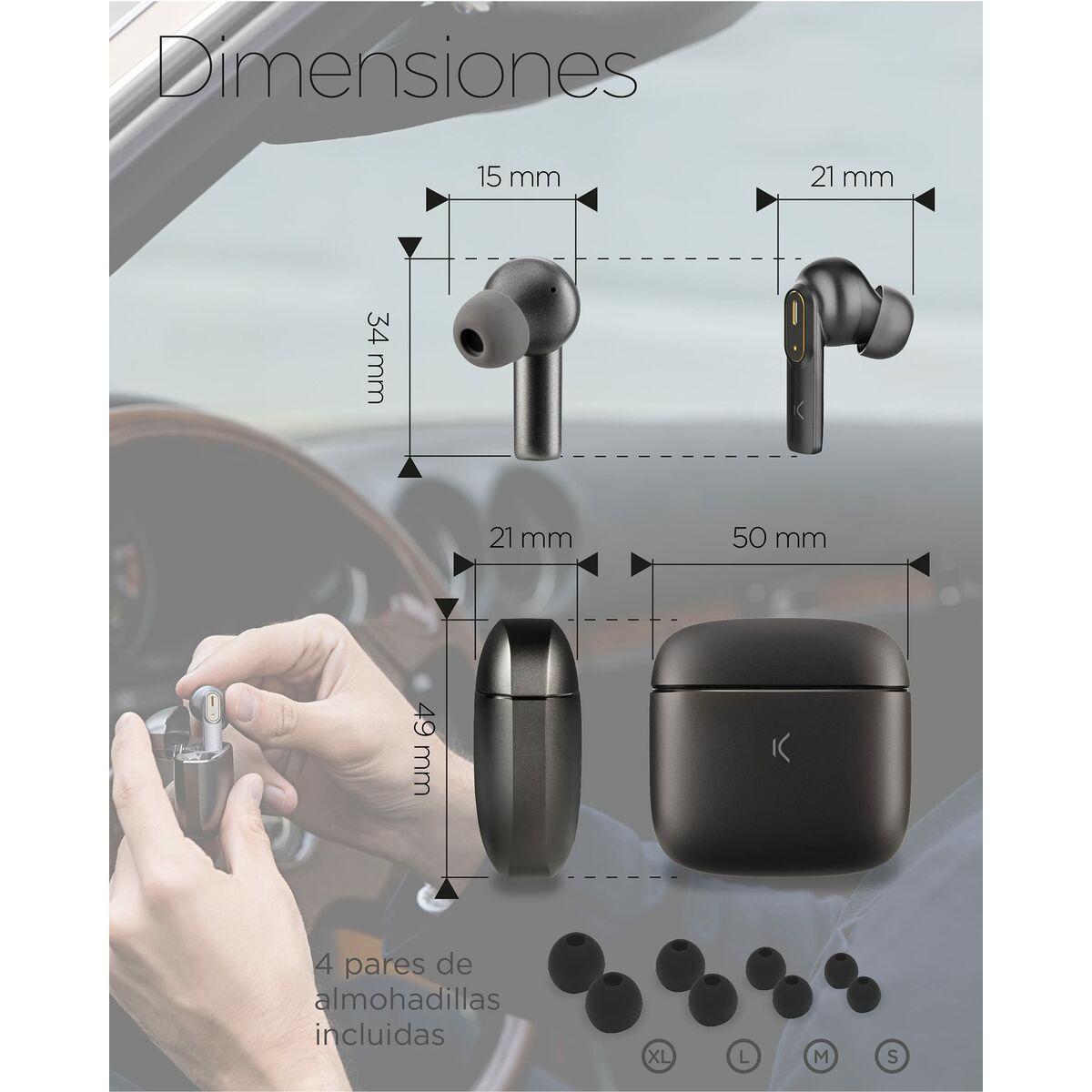 Bluetooth Hörlurar KSIX Spark - 4